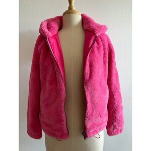 Apparis Faux Fur Hot Pink Hooded Jacket